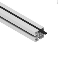 MODULAR SOLUTIONS PVC COVER PROFILE SHALLOW, BLACK, 2M
